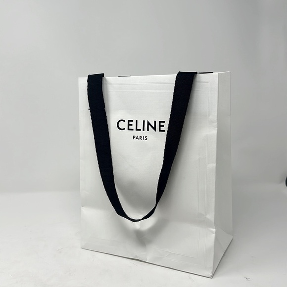 Celine Paris Gift Bag Shopping Bag White Blag Small - Picture 1 of 7